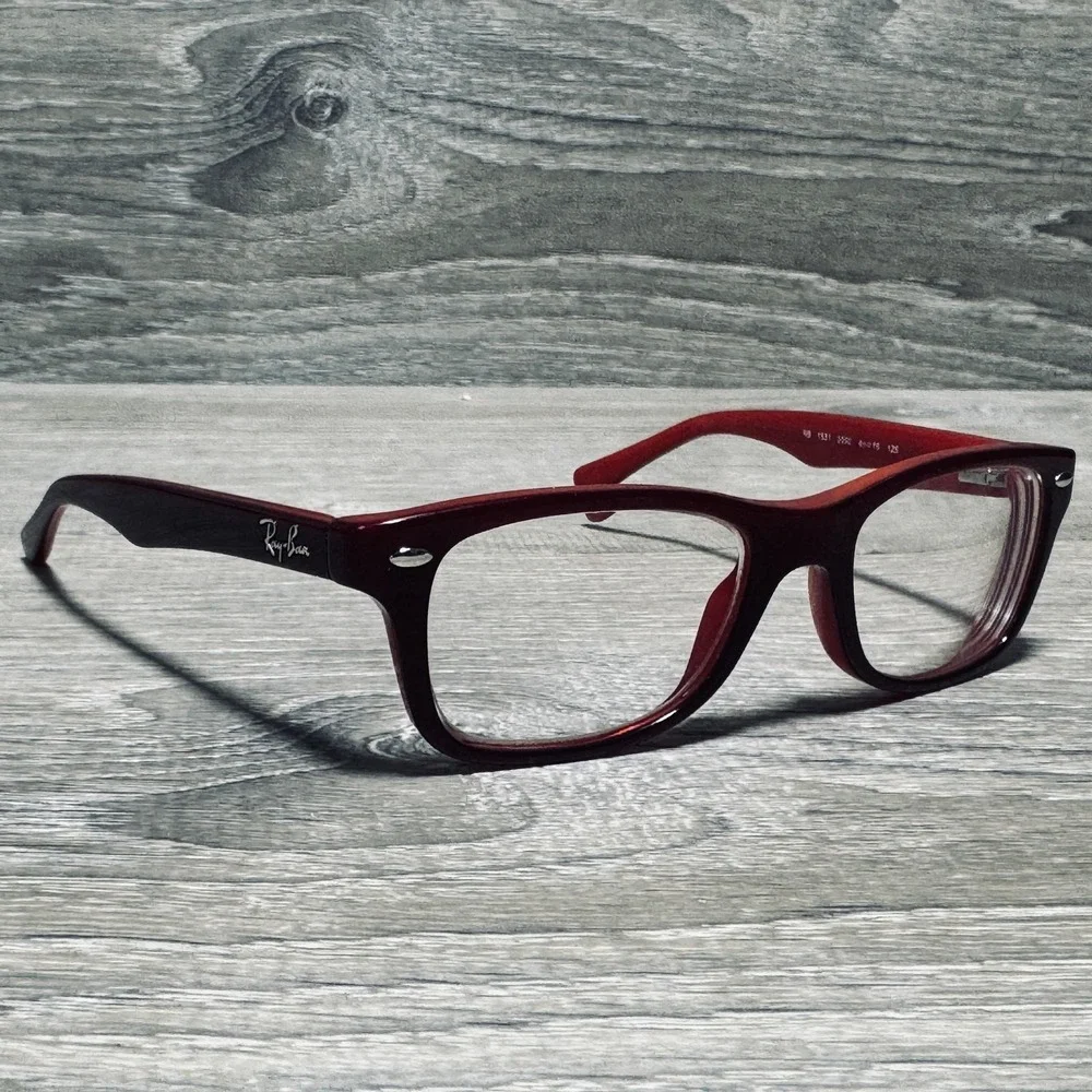 Ray-Ban RB 1531‎ 3592 Eyeglass Frames Kids 46-16-125 Red Wayfarer Frames Only